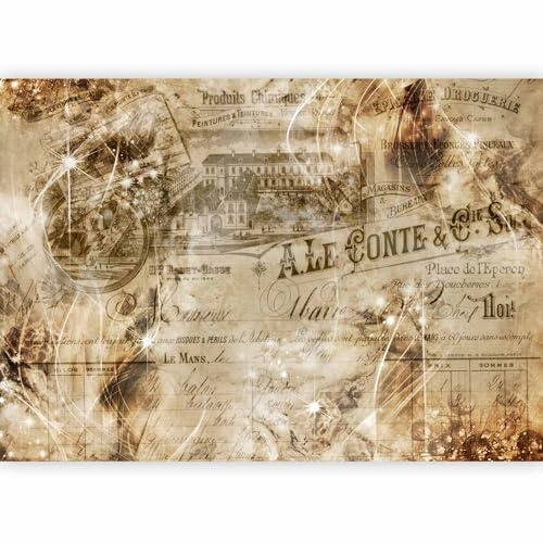 murando - Carta da Parati Moderna per Camera da Letto, Retro, 400x280 cm | Fotomurali in TNT, Decorazione da Muro XXL, Carte da Parati Moderne, Astratto, Produzione Europea