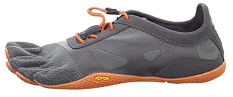 Vibram Women's FiveFingers KSO EVO | Barefoot Cross-Training Shoe for Lifting and Functional Workouts, Grey/Orange, 37 EU / 7-7.5 US