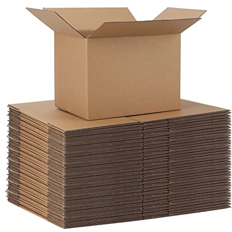 CRUGLA 40 Packs 8x6x6 Shipping Boxes Cardboard Boxes Shipping Box for Business Packaging Thin Box