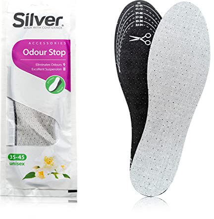 Silver Shoe Insole Klassisch, Silber/schwarz, Einheitsgröße