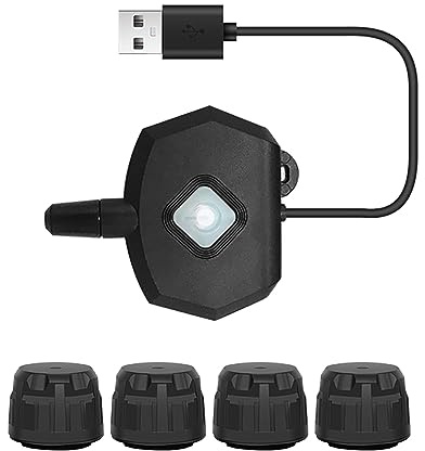 LEIDIMUS Sistema Inalámbrico De Monitoreo De Presión De Neumáticos Sensores De Monitoreo De Presión De Neumáticos para Automóviles, para Navegación Android para Automóviles (Versión 6.0 O Superior)