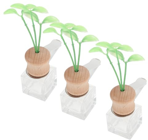 SUPVOX Diffusore di Fragranza per Auto 3 Pezzi Bottiglie in Vetro 6ml Clip per Bocchetta Aria Profumatore Auto Decorazione Multiuso e Duratura