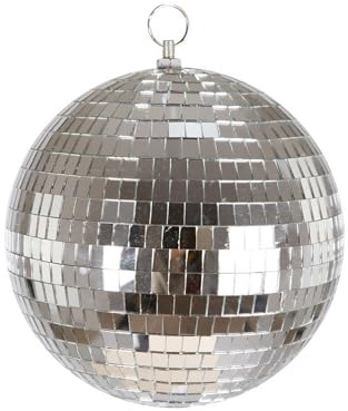 P'TIT CLOWN - 23455 - Boule à Facettes - Ø 20 cm - Indispensable pour Vos Soirées Disco ! - Polystyrène - Argenté