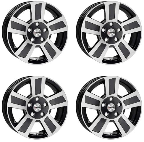 4x AUTEC Felgen Alufelgen TIGRIS 6.0x14 ET30 4x100 Schwarz poliert kompatibel mit Caravan/Anhänger (Trailer) Caravan/Anhänger (Trailer)