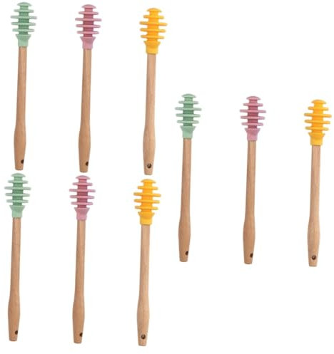 Alipis 3sets Assorted Silicone Honey Dippers Sticks Honey Stirring Dipper for Baking Pastry Chefs Farmers