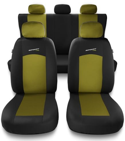 Mossa Sitzbezüge Auto kompatibel mit FIAT Panda II III Hatchback 2003-. S-Y