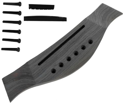 ibasenice Folk Gitarre Zubehör Satz Aus Strapazierfähigem Material Mit Palisander Steg Sattel Und Pins Ersatzteile Für Akustikgitarre Klarer Klang Und Präzise Intonation
