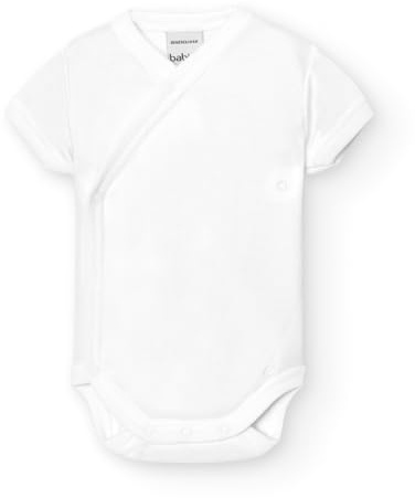 BABIDU Body Bebé Cruzado Manga Corta Bambú 100%, Body Bebé Recién Nacido y Prematuros, Tejido Suave y Transpirable Hipoalergénico, Ropa Bebé Niño y Niña Unisex, Perfecto para Piel Sensible