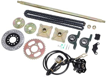 Itonash Kit de Disco de Cadena de Eje Trasero Go Kart de 25.5in, Conjunto de Freno de Eje de Piñón Mejorado para ATV Quads, Se Adapta Perfectamente con Atomik, Motowork, DHZ y LEI