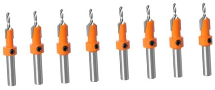 VILLCASE 2sets Carpentry Drill Bit Round Handle Twist Bits for Efficient DIY and Engineering High Speed Cobalt Design for Quick Chip Discharge and Easy Installation 4pcs*2