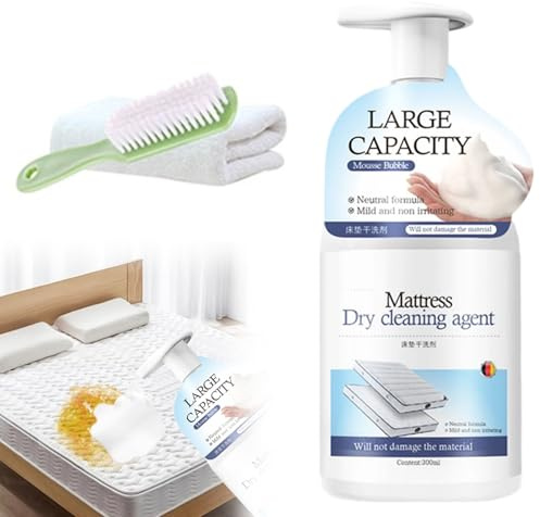 DéTachant Puissant Pour Matelas,Nettoyant Pour Matelas,DéTachant Sans Eau 300ml,éLimine Les Taches Les Plus Anciennes Sans Effort,DéTachants Extra Puissant (1, blanche)
