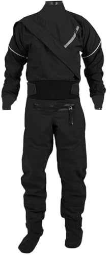 Herr Torrdräkt For Kallvatten, Hel Torrdräkt Med Dragkedja Framtill, Latextätningar For Hals Och Handled, Vattentät I 3 Lager, Mycket Lämplig For Utomhusbruk(XXXL)