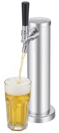 Dispensador de cerveza de acero inoxidable, torre de cerveza portátil con grifo, columna de cerveza, grifo de cerveza, torre de cerveza, grifo para bares, casas privadas, hoteles y restaurantes, 32 x
