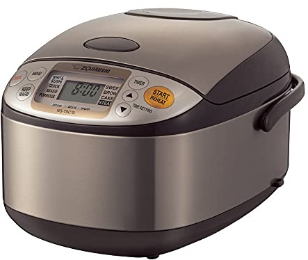 Zojirushi NS-TSC10 5-1/2-Cup (Uncooked) Micom Rice Cooker and Warmer, 1.0-Liter