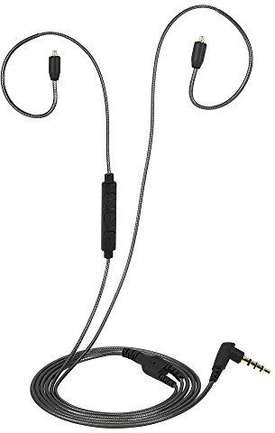 Docooler 3.5mm Wired Earphones Cable Detachable Replacement Headphone Cord w/Microphone MMCX Connector for Shure SE215 SE315 SE425 SE535 SE846 UE900 Headphones Grey