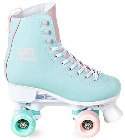 Croxer Rollschuhe Roller Skates Lea (Mint/Pink, 36 (23cm))