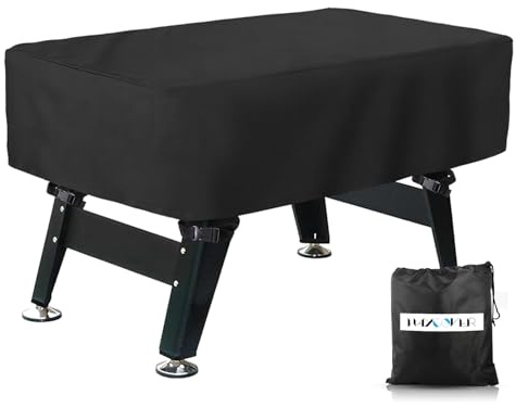 HAYCOVER Outdoor-Fußball-Fußballtisch Abdeckung wasserdicht staubdicht Universal Terrasse Kaffee Stuhl Billard Spiel Zimmer Abdeckung schwarz 300D Oxford Tuch 63 x 45,3 x 19,7 Zoll