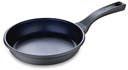 3 Claveles Sartén de 28 cm de diámetro de Aluminio Fundido con Inducción Total - Antiadherente y Mango de Baquelita - Válida para Todo Tipo de Fuegos