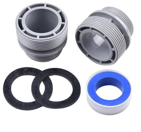 JINSBON 4560 2-Pack Kit d'adaptateur de tuyau de piscine de 40mm à sortie d'entrée de 1.5 pour Port de connecteur de tuyau de filtre de piscine Intex