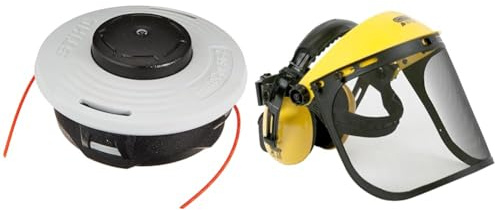 Stihl 40057102107 Auto Cut 56–2 m 14 L 2, 7 mm & Oregon - Visière en Maille d'acier & Protège-Oreilles Réglable, Protection du Visage, du Front et des Oreilles