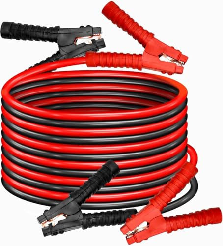 SURPZON Jumper Cables for Car Battery 4M Booster Cables 2000Amp Heavy Duty Cars Jump Leads Professional Battery Start Cables Jump Starting Dead or Weak Batteries Emergency Roadside Assistance
