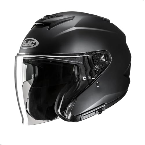 HJC i31 Solid Open Face Motorcycle Helmet, DOT Approved (Semi Flat Black, X-Large)