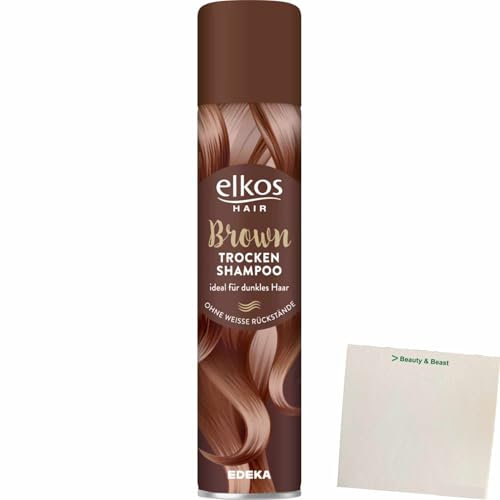 Elkos Shampoing sec marron (bouteille de 200 ml) + bloc usy