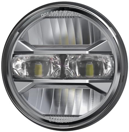 KRALPOTIX Universal 5.75 Zoll Runde LED Scheinwerfer Motorrad DRL 5 3/4 Scheinwerfer Kompatibel Mit Harley H Shadow VT 600 700 750 1100 VTX 1300 1800(Yellow)