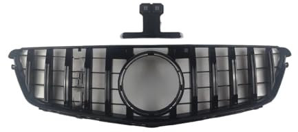 Kühlergrill Für C W204 C200 C180 C300 C250 C43 Für GT Diamond Styling 2007-2014 Auto Fronteinlassgrill Renngrill Außenteil Front Kühlergrille(G Glossy Black)