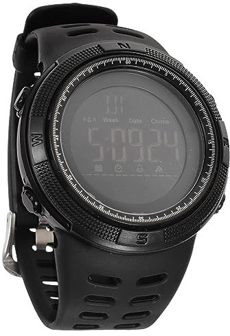 WOFASHPURET Montre De Étanche avec Chronomètre Et Podomètre Montre Extérieur pour Sports Noir