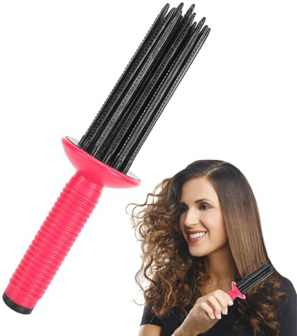 Heißluft-Stylingbürste, Heißluftkämme Für Flauschiges Haar, Curling Roll Comb, Hair Curling Roll Comb, Haushaltsfrauen-Heißluftkämme Für Treffen, Reisen, Bühnenauftritt