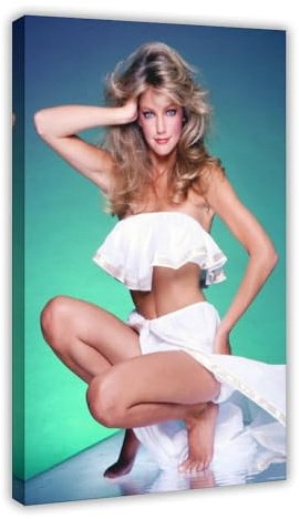 Actor Heather Locklear 4 Canvas Poster Bedroom Decor Sports Landscape Office Room Decor Gift Frame: 12x18inch(30x45cm)