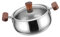 Pentole in acciaio inox color argento con coperchio in vetro, manico resistente al calore, per zuppe e stufati, utensile da cucina resistente alla corrosione