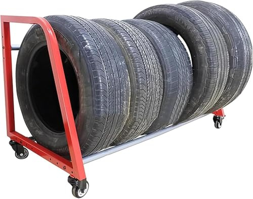 Estantería Grande para neumáticos de Coche, Soporte para Ruedas de RV/Remolque/Nieve/Invierno/SUV, Soporte para Llantas de Garaje, Soporte para neumáticos de Temporada, Carga 200 l
