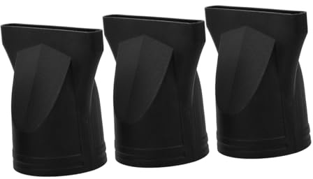 NOLITOY Beccuccio Phon in Plastico Nero 3 Pezzi, Resistente ad Alte Temperature, Accessorio per Asciugacapelli per Casa e Salone