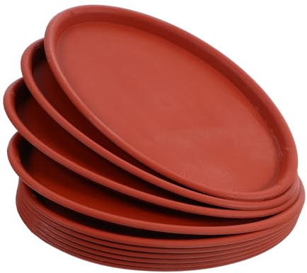 SHINEOFI 10pièces Soucoupes pour Pots de Fleurs Bac Récupérateur Eau pour Plantes Pot Soucoupes Ovales Plastique Plateau de Drainage pour Jardinière