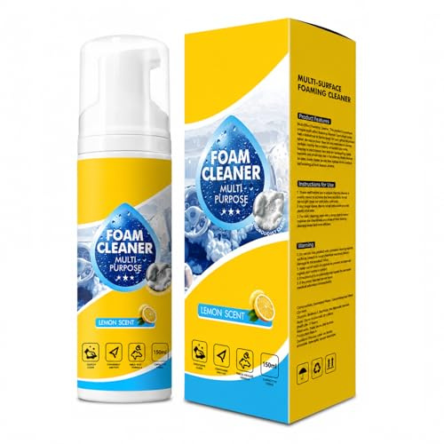 Genérico 4 en 1 Limpiador Tapicería Asientos Coche, 150ML Limpiador Interiores Coche Spray, Limpiadors Enzimático Espuma Larga Duración para Coches, Limpiadors Enzimático Espuma Multiusos Cocina