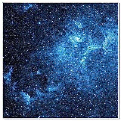 banjado® Magnettafel 50 x 50 cm/Magnetwand aus Metall/Magnetpinnwand als Memoboard/Pinnwand Magnettafel Küche, Büro, Kinderzimmer inkl. 4 Magnete & Montageset - Motiv Universum