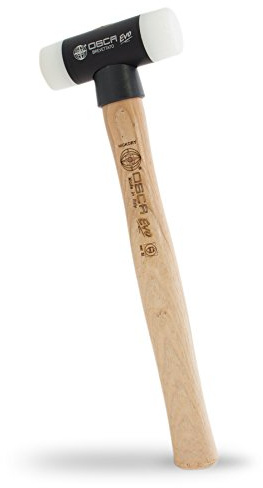 OSCA 12 EVO Soft Face Hammer with Aluminum Body, Interchangeable Nylon Tips & Hickory Handle, 8.5 oz, 095H32