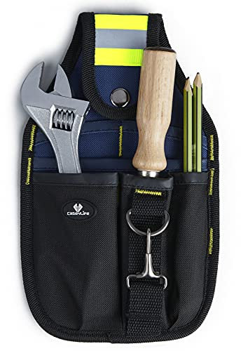Case4Life Tool Holder Pouch, Work Tool Belt Attachment - Perfect For Diy Electricians Tools, Carpenters, Joiners Builders