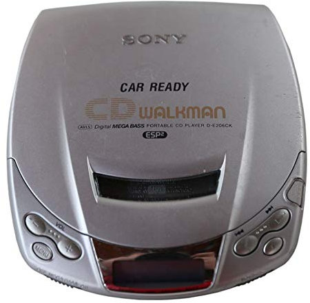 Sony D-E 206 CK tragbarer CD Spieler Discman in Silber