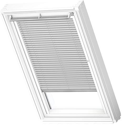 VELUX Original Jalousie (PAL), Weiße Seitenschienen, M04, 304, 1, MK34, MK35, 334, 335, M35, M34, MK19 unten, Uni Silber/PAL M04 7057SWL