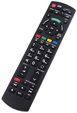 Télécommande TV, N2QAYB000350 Télécommande de Remplacement Universelle pour TV TV/Viera Link/Learning / 3D / LCD/LED/HDTV