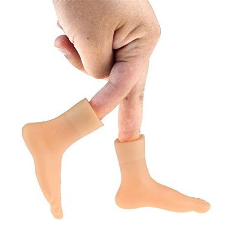 Wudaizhi Winzige Füße Fingerpuppen 2pcs Mini Füße Finger Lustige Handpuppe Mini Finger Füße Mit Linker Fuß Und Rechter Fuß
