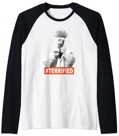 The Muppets Beaker Terrified Raglan Baseball Tee