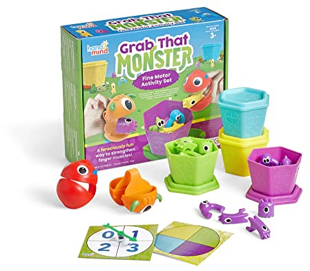 Learning Resources Set di attività per la Motricità Fine Afferra Il Mostro, Giochi per la motricità fine per i più Piccoli, Giocattoli per la Terapia occupazionale, Giocattoli di prescrittura