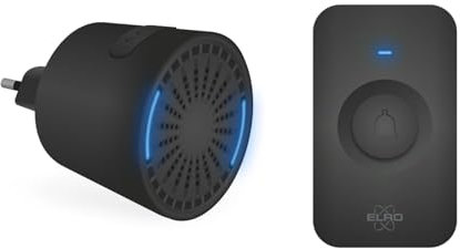 ELRO DB2000 Con Ricevitore Compatto Plug-in – Portata 200 Metri – IP65 Impermeabile – 64 Melodie – Nero