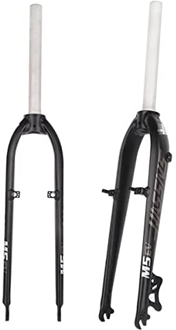 ZFF 26/27,5 MTB-Starrgabel 1-1/8 Gerader Gabelschaft Scheiben-/V-Bremse Schnelle Veröffentlichung Mountainbike Federgabel Superleichte Aluminiumlegierung 825G (Color : Gray White, Size : 26/27.5in)