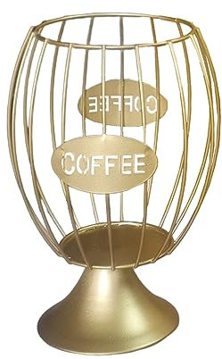 AUSTUFF Porta cialde di caffè, grande capacità, in filo metallico, organizer per cialde espresso, per bancone cucina, bar