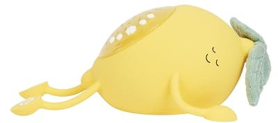 Badabulle Projektions-Nachtlicht aus weichem Silikon Basile - 5 Schlaflieder & 2 weiße Geräusche - Automatische Abschaltung (30 Min.) - Batteriebetrieben